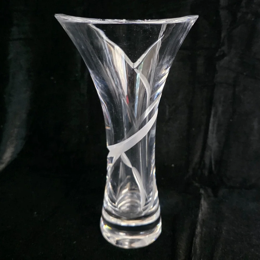 Mikasa Emotion Crystal Picture Frame & Calla Lily Swirl Trumpet Vase NWOT
